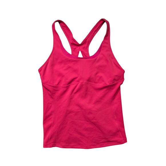 New Balance Lightning Dry Racerback Shelf Bra Tank Women’s Large Pink - Picture 1 of 7